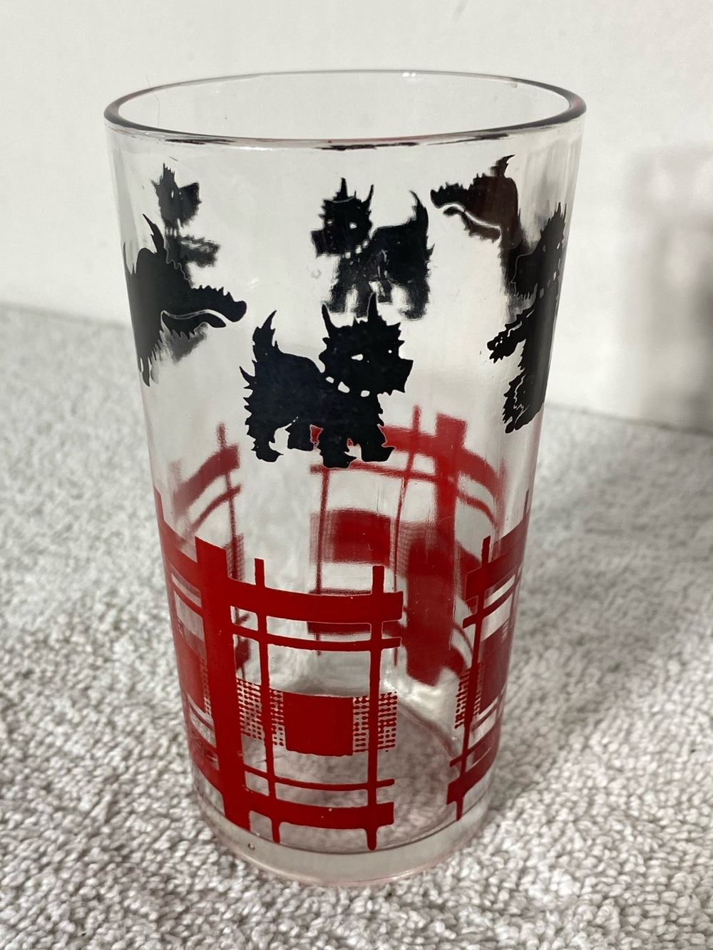 Vintage Federal Glass Scottie Dog Drinking Glass Replacement